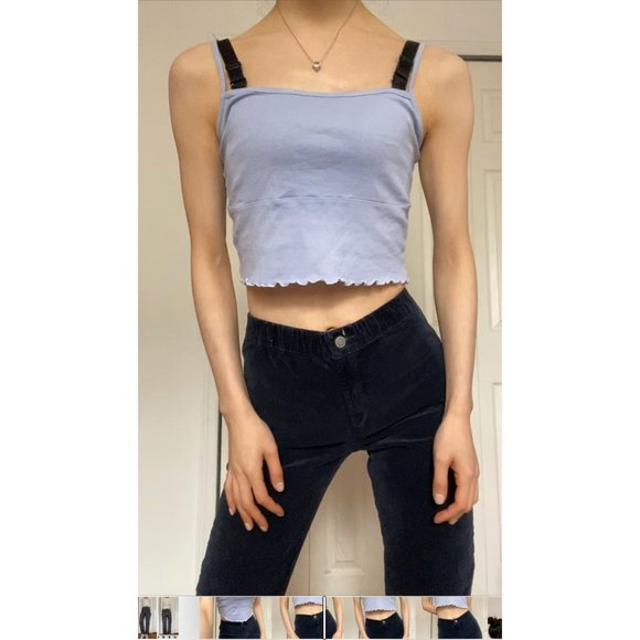 Brandy Melville crop tank top in baby blue - Picture 1 of 2